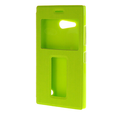 

MOONCASE Side Flip Hard board Slim Leather Bracket Window чехол для Cover Microsoft Lumia 730 зеленый