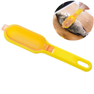 

Fish Scale Scraper with sharp knife lid Easy to Scrape scraping scales device kitchenware clean peeler tool kitchen accessories