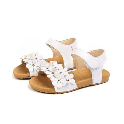 

2018 Fashion flower girls sandals shoes flat with girls beach sandals shoes size 21-30 baby girls cozy sandals for toddler