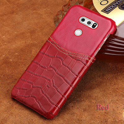 

Genuine Leather Phone Case For LG G6 Case Crocodile Texture & Oil wax leather Back Cover For G3 G4 G5 Case