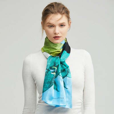 

Maria Gucci MARJA KURKI long scarf ladies silk scarf cupid blue 1U450954