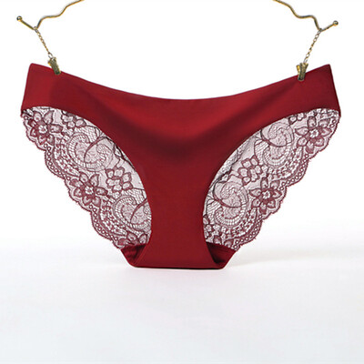 

Quality Ice Silk Fabric Ultra-Thin Lace Sexy Underwear Women Seamless Panties For Women Sexy Briefs Women