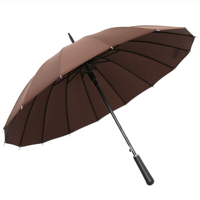 

Cmon 16 bone plain long handle automatic umbrella automatic umbrella men straight business long handle umbrella - brown
