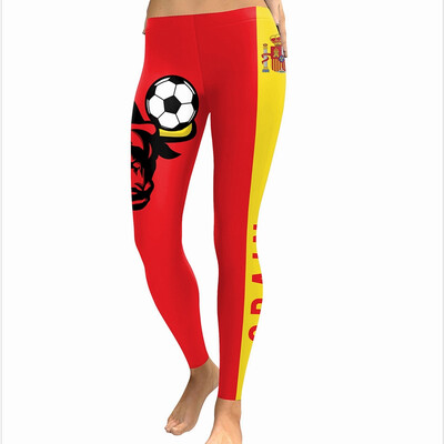 

2018 New Pattern World Cup Leggings Football Team 3D Number Printing Close Leggings Woman Football Pants Tights Yoga Workout Pants