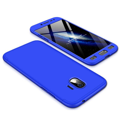 

MOONCASE Three-parts structure design Full Protection Hard Plastic Combination Case for Samsung Galaxy J2 Pro 2018 Blue