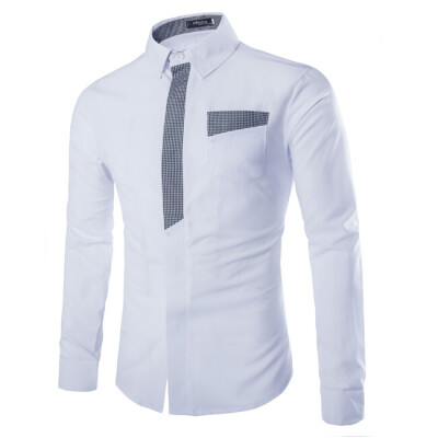 

Zogaa Pure Cotton Men's Shirt Casusl Slim Long Sleeve