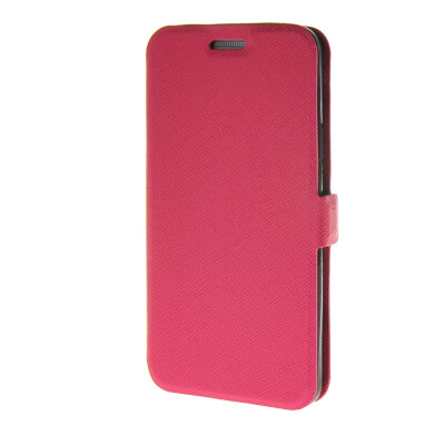 

MOONCASE Cross pattern Flip Pouch Leather Wallet Slim Stand чехол для Samsung Galaxy A3 Hot pink