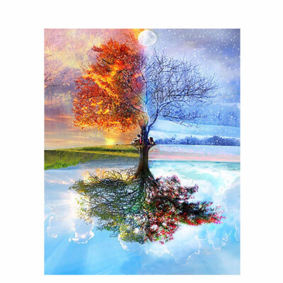 

Frameless DIY Oil Painting By Numbers Hand Painted Modern Wall Canvas Painting Picture For Living Room Summer&winter