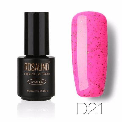 

ROSALIND Gel 1S Black Bottle 7ML Candy Bling D01-24 Gel Nail Polish Semi Permanent Nail Art UV LED Soak-Off Gel Varnish Manicure