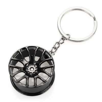 

Wheel Hub Alloy Key Chain Hanging Pendant Keyring - 354 inch