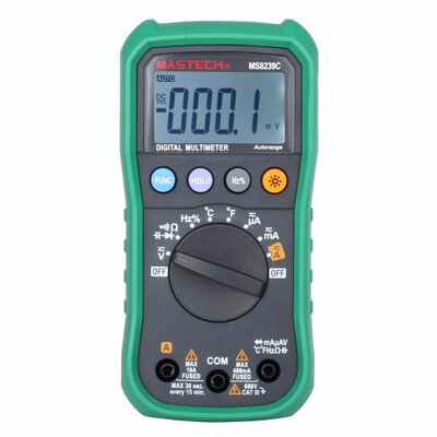 

MASTECH MS8239C Auto Ranging Digital Multimeters Volt Current Resistance Frequency Temp Capacitance Tester