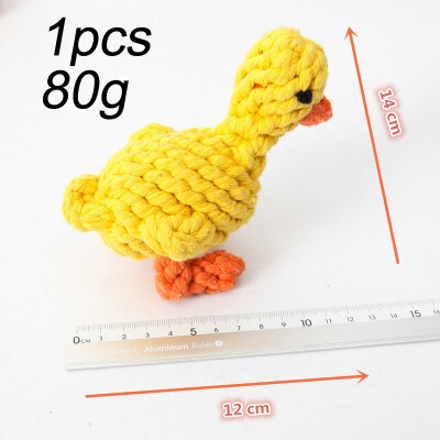 

Pets Dog Cotton Rope Chew Toys soft Funny duck shape for small dogs puppy 12-14 cm