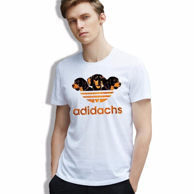 

Cotton Men T-shirt Cool Dogs Adidachs tees Funny Animals Design Hipster Punk Clothes