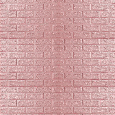 

Inkfish DIY Self Adhensive 3D Brick Wall Stickers For TV Background Kids Room 70cm77cmSoft Pink