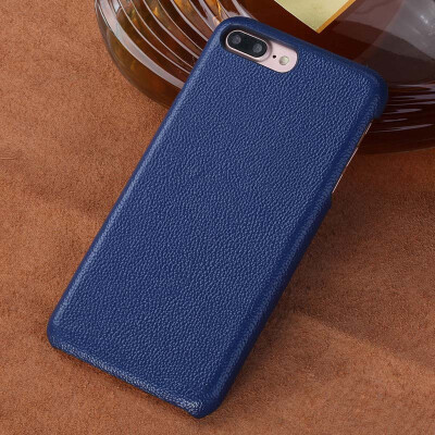 

Genuine Leather Phone Case For iPhone 7 8 Plus Case Small Litchi Texture Back Cover For X 6 6S Plus Case