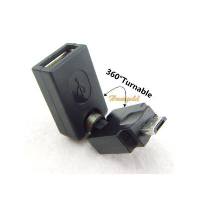 

New Micro USB Male to USB 20 Female Plug Adapter Converter 360 degree Rotatable Plug for HTC Kindle phone