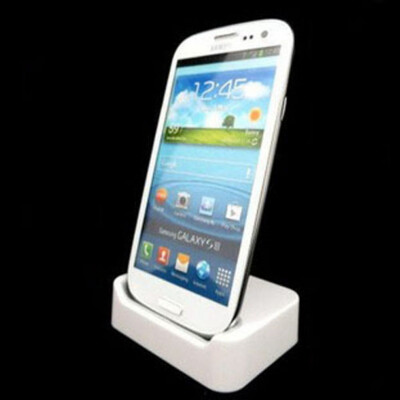 

White USB Charging Docks Stand Charger For Samsung Galaxy S4 i9500