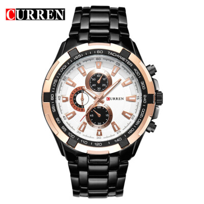 

TopBrand HOT2016 CURREN Mens Quartz Watches Analog Military Military Watch Waterproof Men Watches Men Watches Mens Sports8023