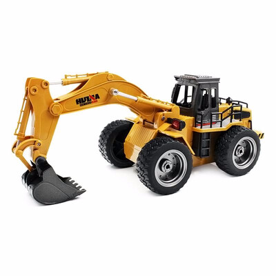 

HUINA TOYS 1530 118 6CH RC Alloy Rooter Truck RTR with Movable Lifting Arm Mechanical Sound LED Light