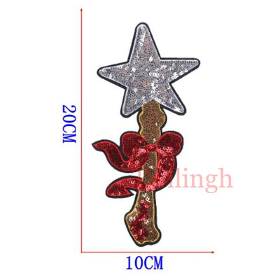 

twilingh Patches Sewing Iron-On Accessories Big Fruit Embroidered Sequined Patches For Clothing