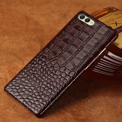 

Genuine Leather Phone Case For Huawei Honor V10 Crocodile Texture Back Cover For P9 P10 Plus Mate 9 10 Cases