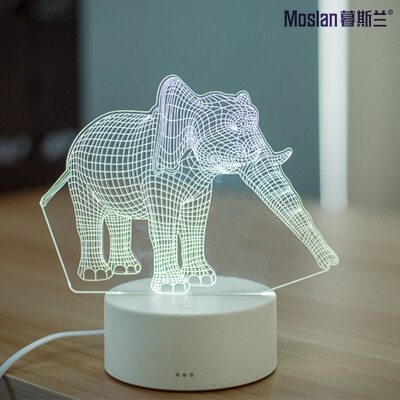 

Creative 3D table lamp than love night lamp Christmas birthday gift three-dimensional plug room bedroom bed simple modern