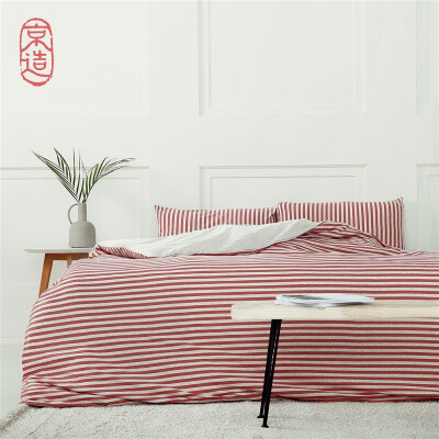 

JING ZAO Cotton knitted beddings Skin soft stripes