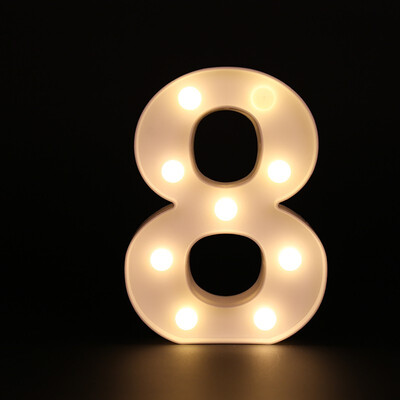 

26 White Letter LED Alphabet Light Indoor Battery powered Wall Hanging Night Light Bedroom Wedding Birthday Party Decor