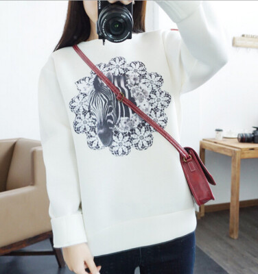 

Lovaru ™2015 Hitz European and American street space cotton women's round neck sweater