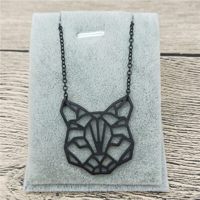 

New Origami Cat Necklace Trendy Style Origami Cat Pendant Necklace Women Fashion Origami Cat Jewellery