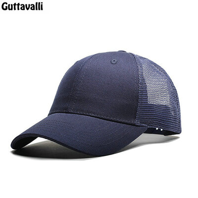 

Guttavalli Fahion Solid Mesh Cotton Polyester Cap Women Sun Hats Soft Charm Popular Sunscreen Men Outdoors Adjustable Soft Caps
