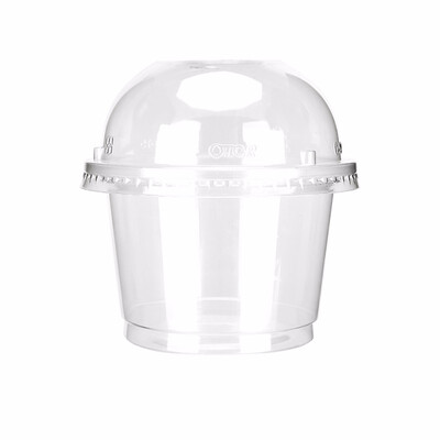 

OTOR Ice Cream Bowl Disposable Plastic Cup with Lid Take Away Food Container for Dessert Fast food Bento Soup 300250ml 100pcs