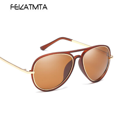 

FEIZATMTA Поляризованные солнцезащитные очки Мужчины Лягушка Зеркало Солнцезащитные очки Металлическая рамка Вождение Очки для мужчин Oculos masculino UV400