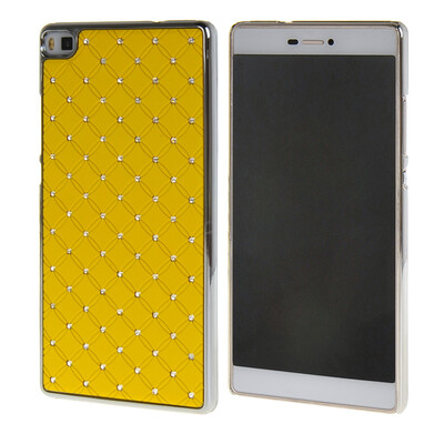 

MOONCASE Huawei P8 Футляр Роскошные Chrome горный хрусталь Bling Звезда задняя крышка чехол для Huawei Ascend P8 желтый