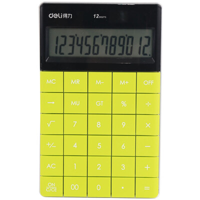 

Elite deli 1589 fashion color seamless button flat plate calculator green