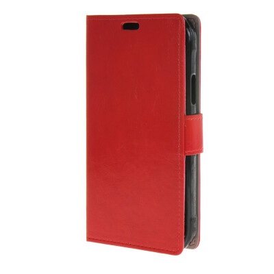 

MOONCASE Smooth PU Leather Flip Wallet Card Slot Bracket Back Case Cover for Samsung Galaxy S6 Active G890 Red