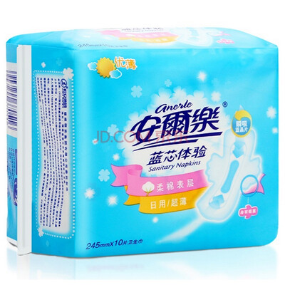 

Anerle blue core experience cotton surface ultra-thin daily sanitary napkins 245mm 10 new&old packaging random release