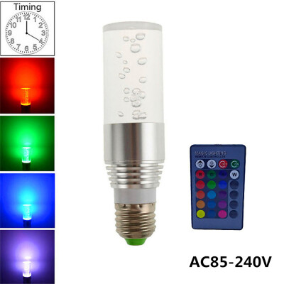 

LED Bulb With Controller rgb E27 AC85-240V 3W Crylic Lamp posts fish lamp aquarium RGB 3W AC85-240V E27