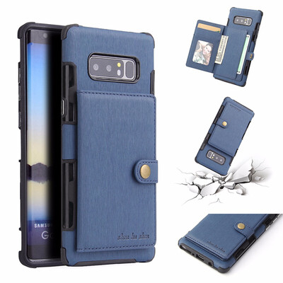 

SHS Phone Case For Samsung Galaxy S8S8 PlusNote 8 Fashion Concise Leather Wire Drawing Multifunction Purse