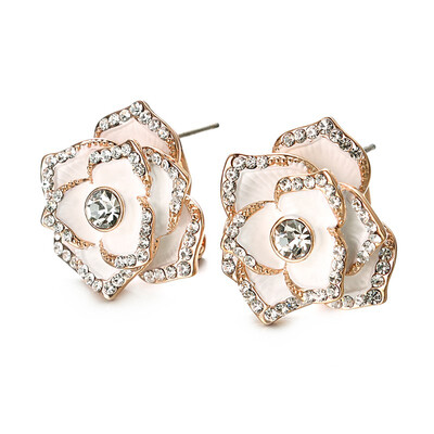 

Yoursfs Large Flower Earrings For Women Piercing Ears French Hook Clip On Earrings
