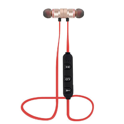 

Bluetooth 41 Headphones Outdoor Sport Headsets Stereo Music Earphone Magnetic Suction Built-in Microphone Line Control