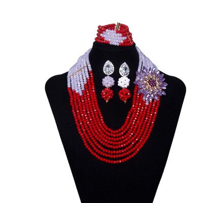 

Purple And Blue Crystal Pearl Bridal Jewelry Set Wedding Coral Jewelry African Wedding Nigerian Beads Necklace Jewelry Set