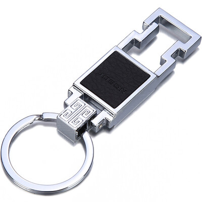 

Jingdong Supermarket] JOBON Zhongbang key chain ring car key chain chain fiber leather waist hanging ZB-033B black