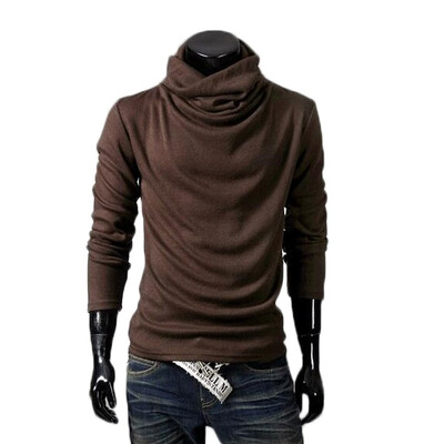 

Zogaa Mens T-Shirt Fashion Heap Collar All-matching