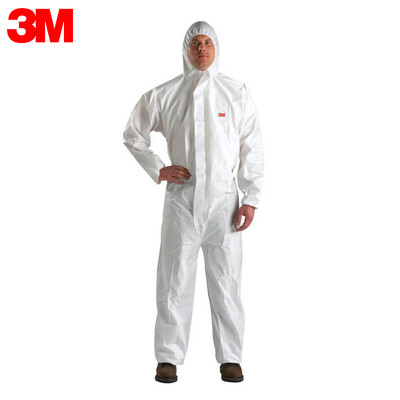 

3M 4510 protective clothing white  hooded body protective clothing anti-particles limited liquid splash