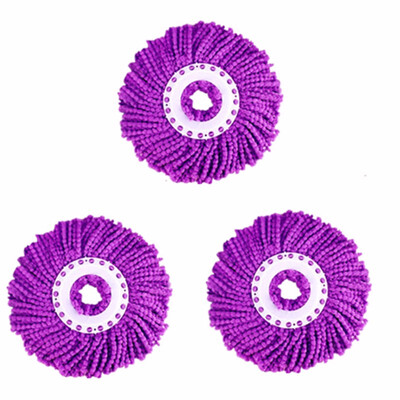 

Cntoomlv 3pcs Replacement 360 Rotating Head Easy Magic Microfiber Spinning Floor Mop Head for Housekeeper Home Floor Cleaning Mop