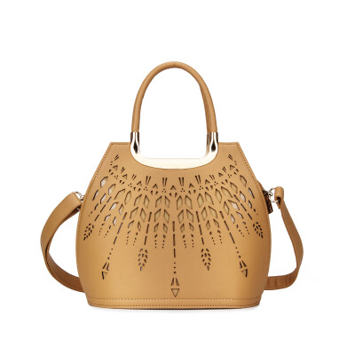 

New Realer Brand Women Hollow Out Handbag Designer Handbags High Quality PU Leather Black Tote Bag Ladies Shoulder Bags