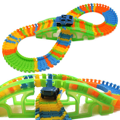 

115PCS DIY Stunt Track Car Variety Rail Car Model Cross Bridge Recycle Run Educational Toy for Kids A-type