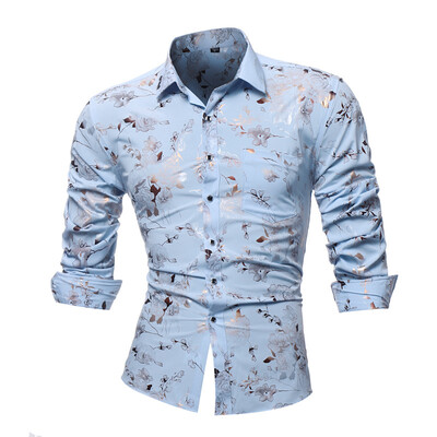 

Mens Printed Long Sleeve Casual Shirt