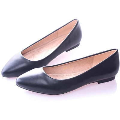 

Pointed Toe Flats Shoes Spring Office Work Solid Slip On Shoes for Women Plus Size White Black Casual Shoes Women Flats Leather